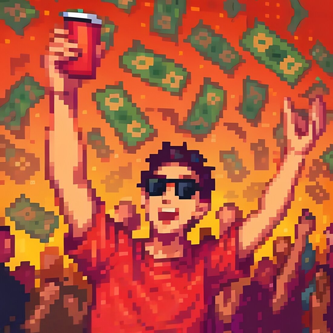 Nyári fesztivál színpad és tömeg